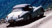 1962 August. Independence Pass, Rosebud and the Jaguar XK120.